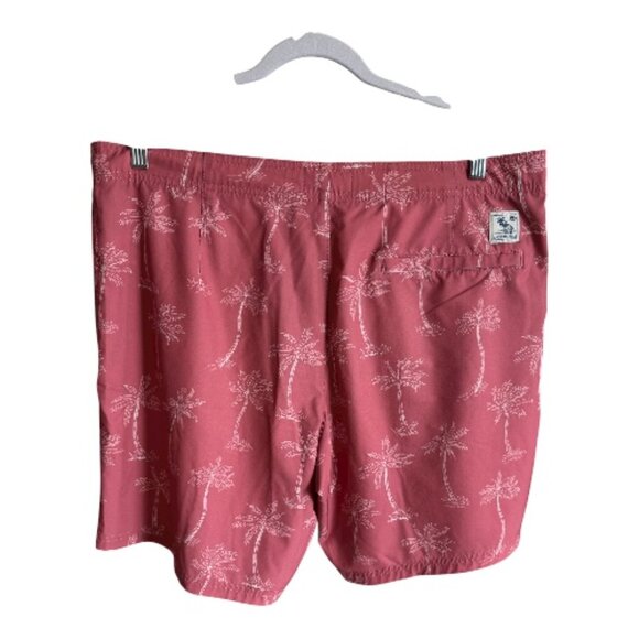 American Eagle Pink Palm Tree Swim Trunks - Picture 3 of 4